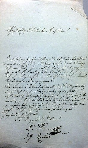 Universitätsrektorat an Landespräsidium, 28. Juli 1826 Universitätsarchiv Innsbruck, Akten des Rektorats, 133/R ex 1825/26